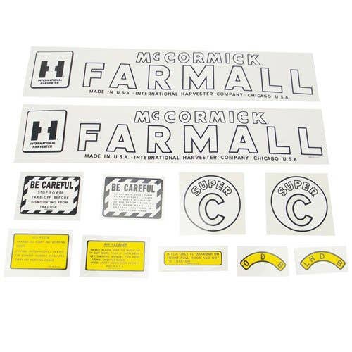Decal Set Super C Mylar fits International Super C Decal Set Super C Mylar fits International Super C