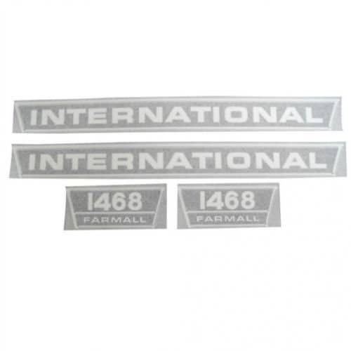 101000 | International Farmall Decal Set | 1468 Black and Chrome | Vinyl | International | Farmall | IH 1468 |