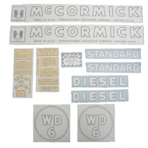 McCormick Decal Set WD-6 Standard Diesel Vinyl fits International W6 McCormick Decal Set WD-6 Standard Diesel Vinyl fits International W6