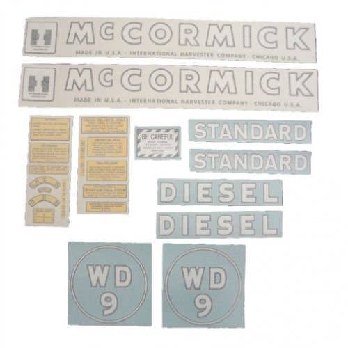 100933 | International McCormick Decal Set | WD-9 Standard Diesel | Vinyl | International | Farmall | IH W9 |