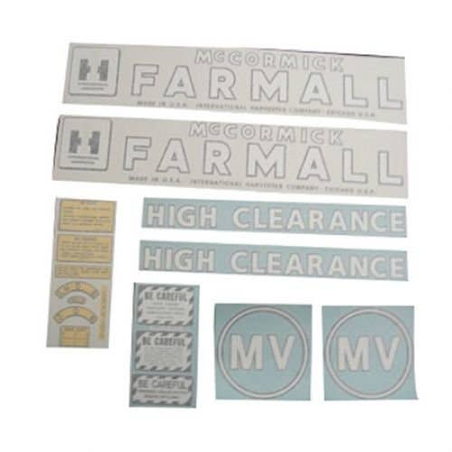 McCormick Farmall Decal Set MV Vinyl fits International M McCormick Farmall Decal Set MV Vinyl fits International M
