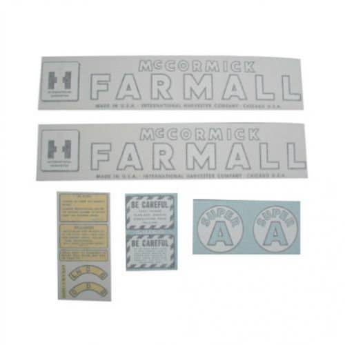 McCormick Farmall Decal Set Super A Vinyl fits International Super A McCormick Farmall Decal Set Super A Vinyl fits International Super A