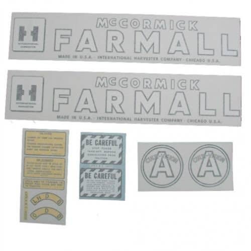 McCormick Farmall Decal Set A Culti-Vision Vinyl fits International A McCormick Farmall Decal Set A Culti-Vision Vinyl fits International A