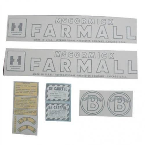 100915 | International McCormick Farmall Decal Set | B Culti-Vision | Vinyl | International | Farmall | IH B |