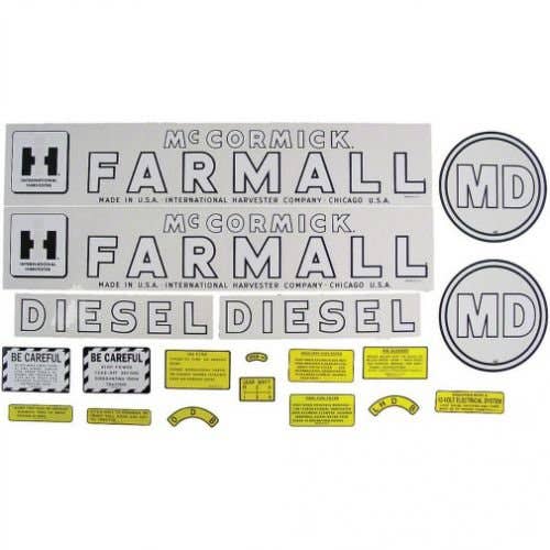 MD Decal Set Farmall McCormick Mylar fits International MD MD Decal Set Farmall McCormick Mylar fits International MD