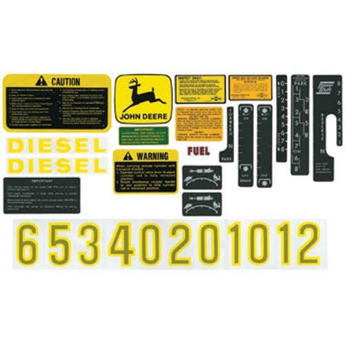 Decal Set Syncro-Range and Powershift Models fits John Deere 2510 2520 4010 4020 4320 4520 4620 5010 5020 6030 3010 3020 4000 AR34177 AR47091 AR52393