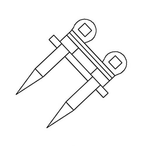Knife Guard - 2 Prong Heavy Duty fits Gleaner 700 800 71341601 Knife Guard - 2 Prong Heavy Duty fits Gleaner 700 800 71341601