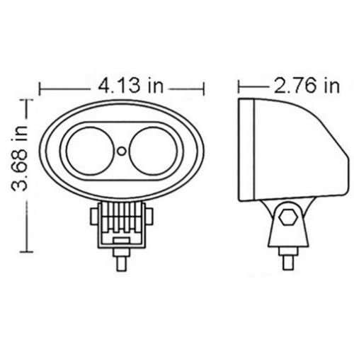 128466 | LED Forklift Safety Light - 10W | Blue Spot Beam |