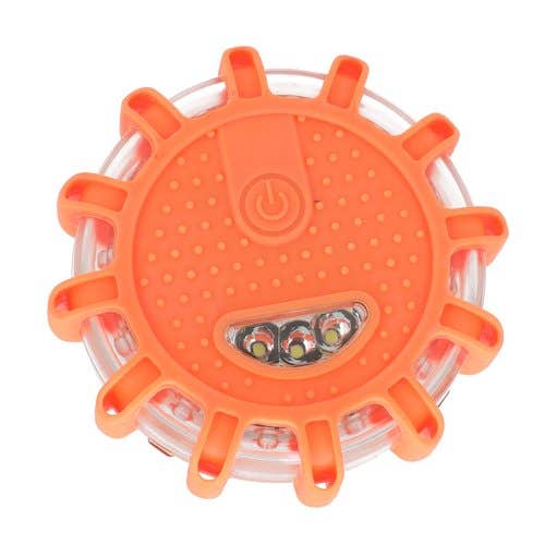LED Safety Light - 10 Function Round Magnetic Base and Hook Battery Operated