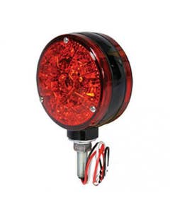122130 | LED Safety Warning Light - 12V | Red | Round |