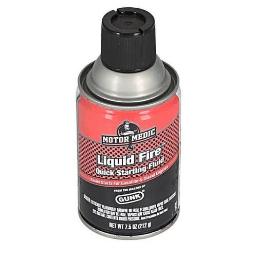 Liquid Fire Quick Starting Fluid 7.2 oz. fits Fluids/Chemicals/Oil/Additives Starting Fluid Liquid Fire Quick Starting Fluid 7.2 oz. fits Fluids/Chemicals/Oil/Additives Starting Fluid