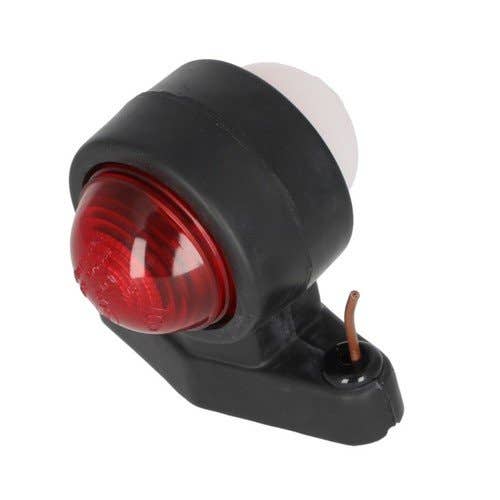 154522 | Marker Light- Hella | 24V | Halogen | Red / Clear | Round | Rubber | John Deere 6520 6620 6820 6920 7430 7530 |