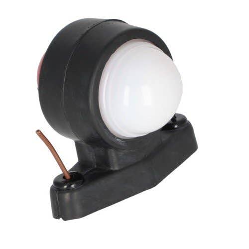 154522 | Marker Light- Hella | 24V | Halogen | Red / Clear | Round | Rubber | John Deere 6520 6620 6820 6920 7430 7530 |