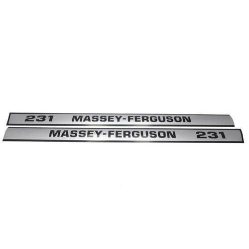 231 Hood Decal Set Mylar fits Massey Ferguson 231 231 Hood Decal Set Mylar fits Massey Ferguson 231