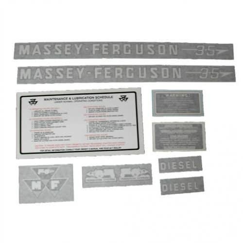 102545 | Massey Ferguson Decal Set | 35 Diesel | Vinyl | Massey Ferguson 35 |