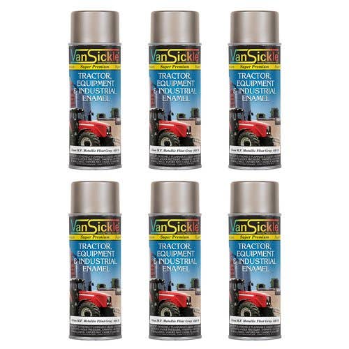156309 | Massey Ferguson Flint Gray Metallic Tractor Paint | Aerosol | 6-Pack |