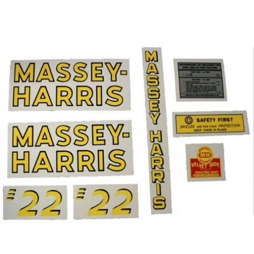 102630 | Massey Harris Decal Set |  22 | Mylar | Massey Harris 22 |
