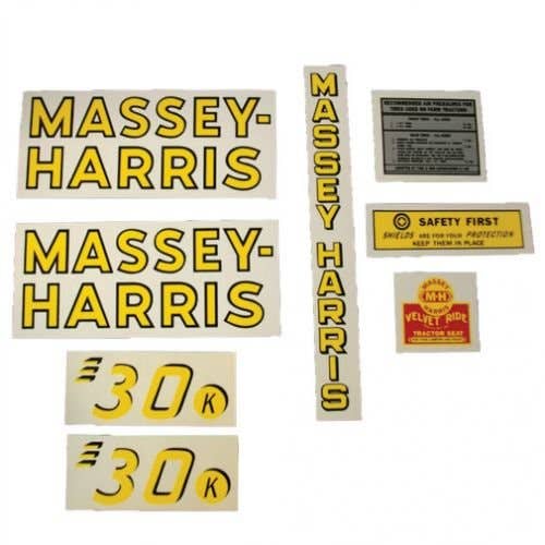 Decal Set 30K Mylar fits Massey Harris 30 Decal Set 30K Mylar fits Massey Harris 30
