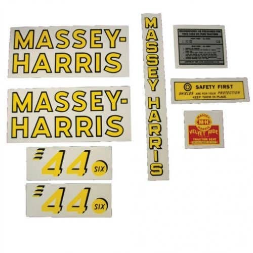 102635 | Massey Harris Decal Set | 44 Six | Mylar | Massey Harris 44 |