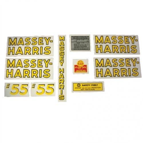 Decal Set 55 Mylar fits Massey Harris 55 