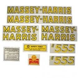 Decal Set 555 Mylar fits Massey Harris 555 Decal Set 555 Mylar fits Massey Harris 555