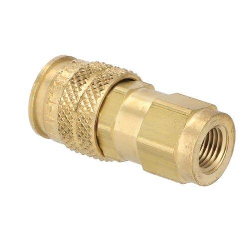 157267 | Milton Air Tool Coupler – Female Body | 3-Way | "A | M & T" Style | 1/4" FNTP |