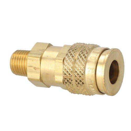157269 | Milton Air Tool Coupler – Male Body | 3-Way | "A | M & T" Style | 1/4" MNTP |