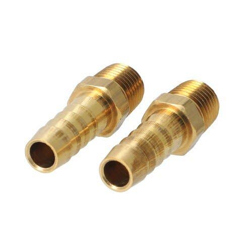 157276 | Milton Air Tool End Fitting - 3/8" ID Hose | 1/4" MNTP | 2-pk |