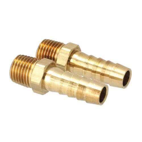 157276 | Milton Air Tool End Fitting - 3/8" ID Hose | 1/4" MNTP | 2-pk |