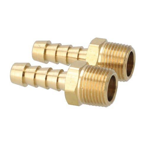 157277 | Milton Air Tool End Fitting - 3/8" ID Hose | 3/8" MNTP | 2-pk |