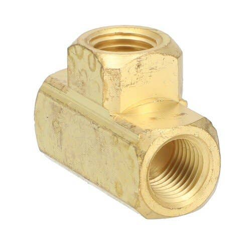 157284 | Milton Air Tool Fitting - Brass Tee Hose | Female | 1/4" FNPT |