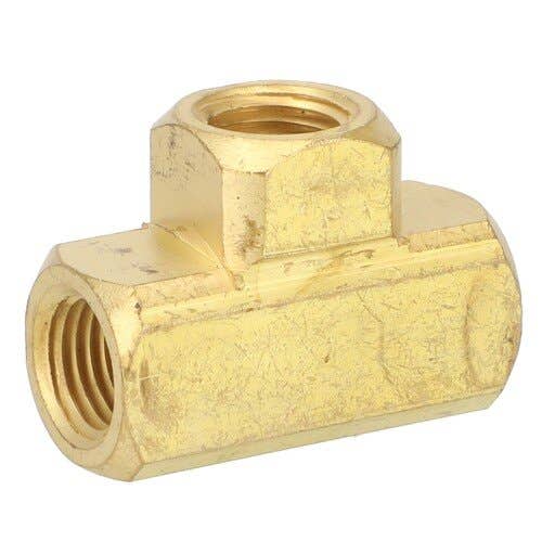 157284 | Milton Air Tool Fitting - Brass Tee Hose | Female | 1/4" FNPT |