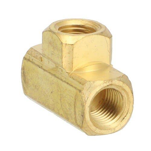 157284 | Milton Air Tool Fitting - Brass Tee Hose | Female | 1/4" FNPT |