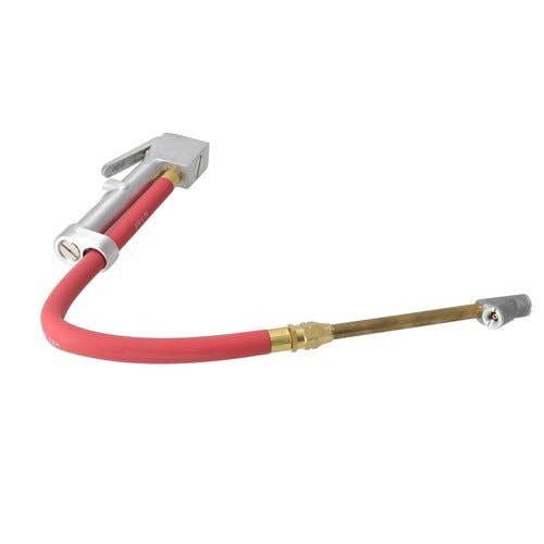 157301 | Milton Air Tool Inflator Gauge - Straight Foot | Dual Head | w/ 15" Hose |