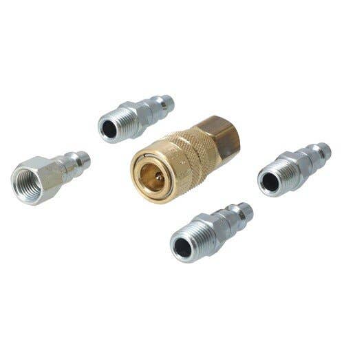 157329 | Milton Air Tool Plug & Coupler Kit - 5 Piece | M-Style | 1/4" NPT |