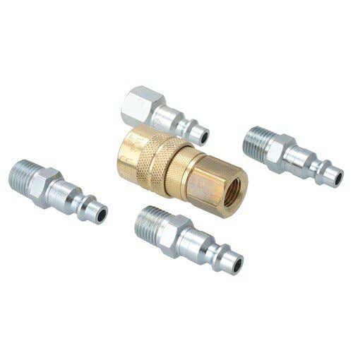 157329 | Milton Air Tool Plug & Coupler Kit - 5 Piece | M-Style | 1/4" NPT |