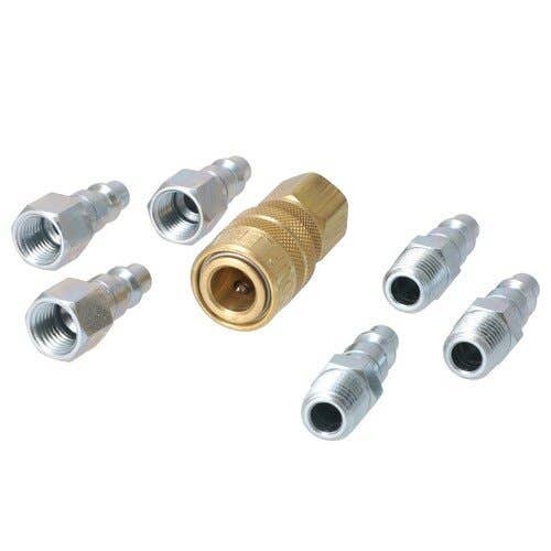 157330 | Milton Air Tool Plug & Coupler Kit - 7 Piece | M-Style | 1/4" NPT |