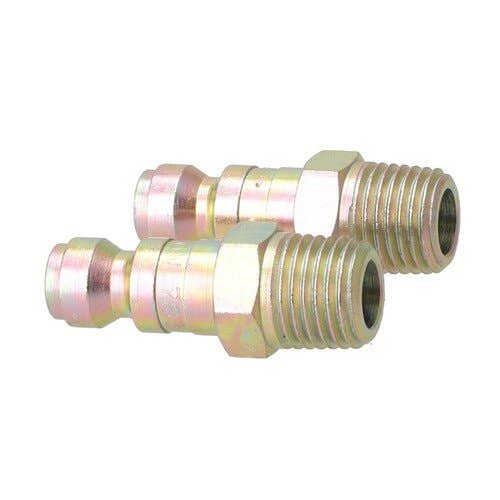 157325 | Milton Air Tool Plug - Male | T-Style | 1/4" MNTP |  2-pk |