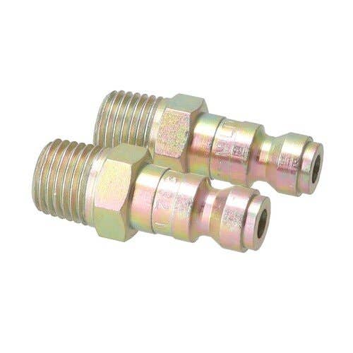 157325 | Milton Air Tool Plug - Male | T-Style | 1/4" MNTP |  2-pk |