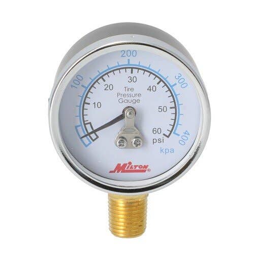 Milton Air Tool Pressure Gauge - Bottom Mount 1/4 Milton Air Tool Pressure Gauge - Bottom Mount 1/4