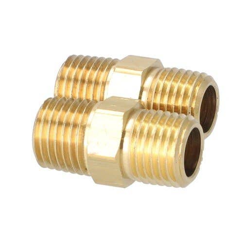 157288 | Milton Fitting - Hex Nipple | 1/4" MNPT | 2-pk |
