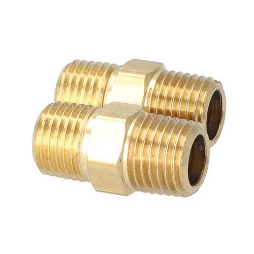 157288 | Milton Fitting - Hex Nipple | 1/4" MNPT | 2-pk |