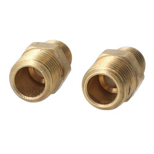 157287 | Milton Fitting - Hex Nipple | 1/4" x 3/8" MNPT | 2-pk |