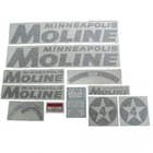 102739 | Minneapolis Moline Decal Set | 4 Star | Black | Vinyl | Minneapolis Moline 4 Star |