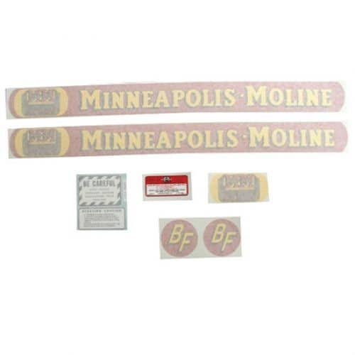 102718 | Minneapolis Moline Decal Set | BF Avery R | Full Size Gold Tractor | Vinyl | Minneapolis Moline BF R |