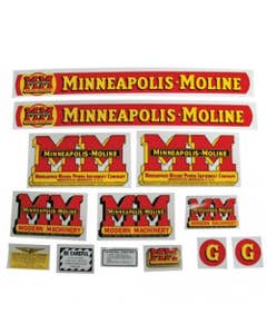 102781 | Minneapolis Moline Decal Set | G | Mylar | Minneapolis Moline G |