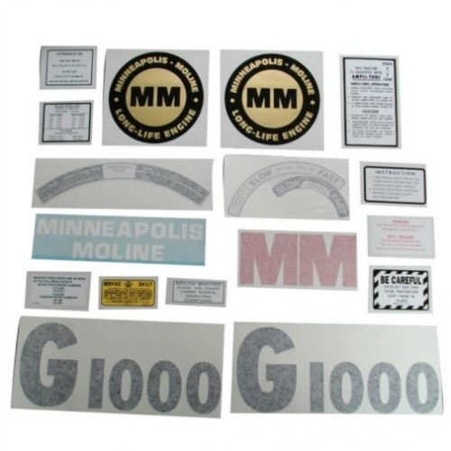 Decal Set G1000 Vinyl fits Minneapolis Moline G1000 Decal Set G1000 Vinyl fits Minneapolis Moline G1000