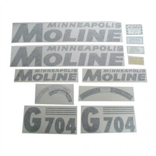 102756 | Minneapolis Moline Decal Set |  G704 | Black | Vinyl | Minneapolis Moline G704 |