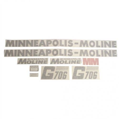 Decal Set G706 Slanted Modern Letters Vinyl fits Minneapolis Moline G706 Decal Set G706 Slanted Modern Letters Vinyl fits Minneapolis Moline G706