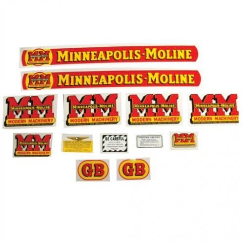 102783 | Minneapolis Moline Decal Set | GB | Mylar | Minneapolis Moline GB |
